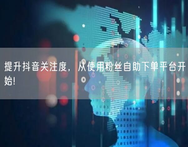 提升抖音关注度，从使用粉丝自助下单平台开始!